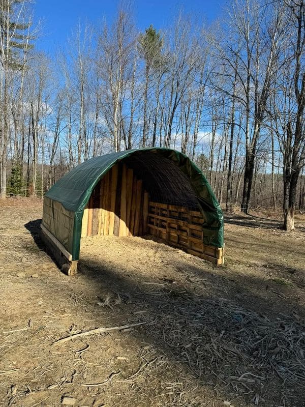 Curved Shelter with Pallet Walls