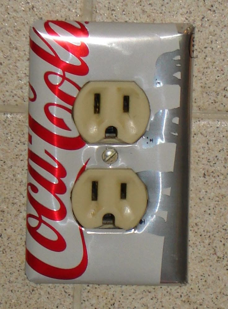 Creative Soda Can Outlet Cover Design