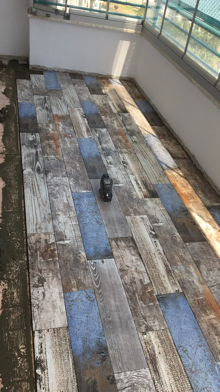 Weathered Coastal Plank Floor