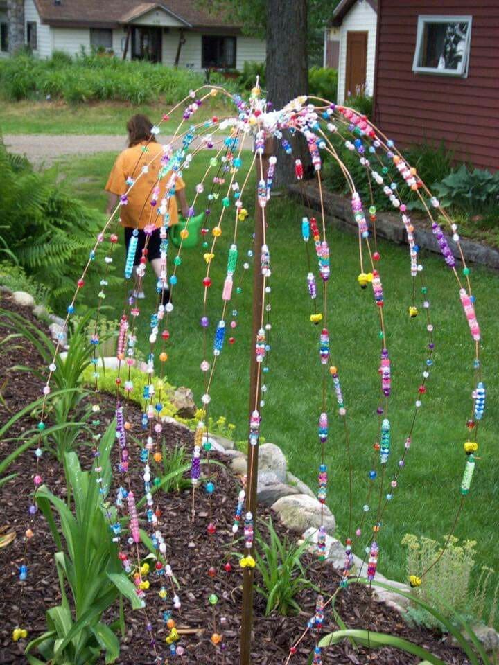 Beaded Whimsy Rain Tree Stake