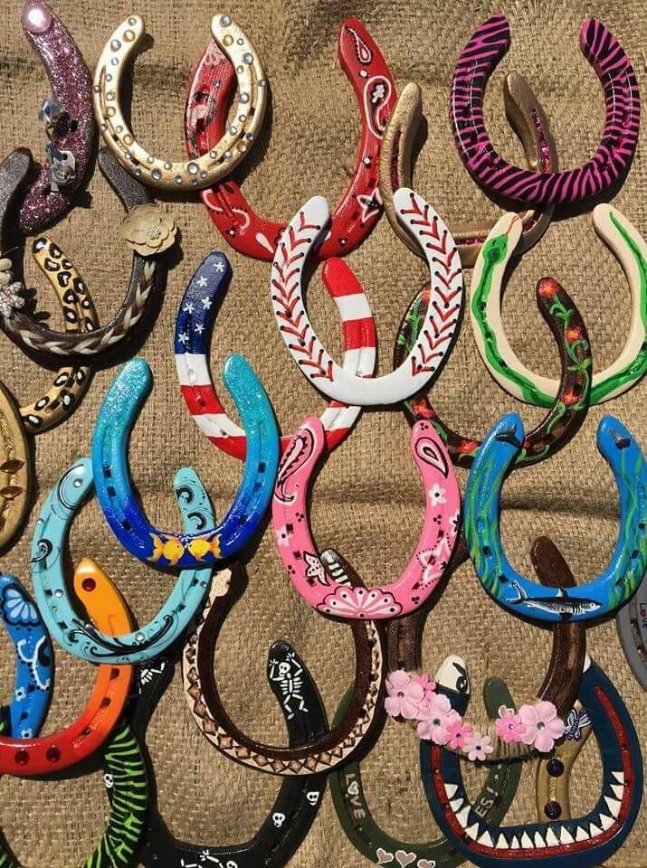 Hand-Painted Decorative Horseshoes