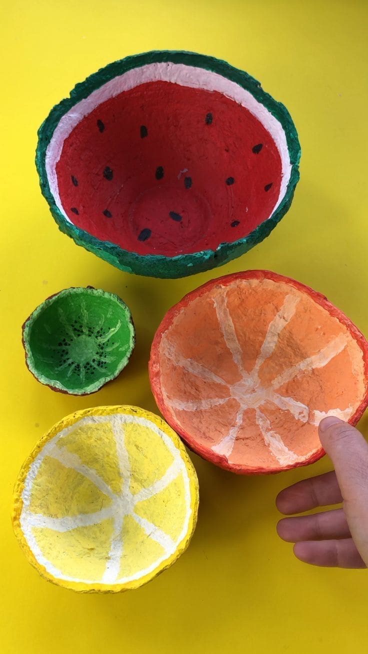 Paper Mache Fruit Bowls