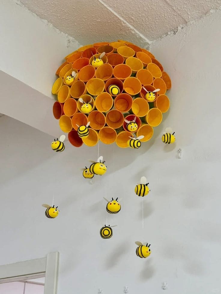 Hanging Bee Hive Ceiling Display