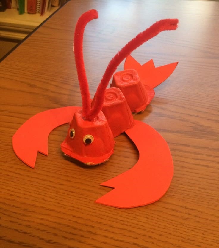Egg Carton Lobster Craft