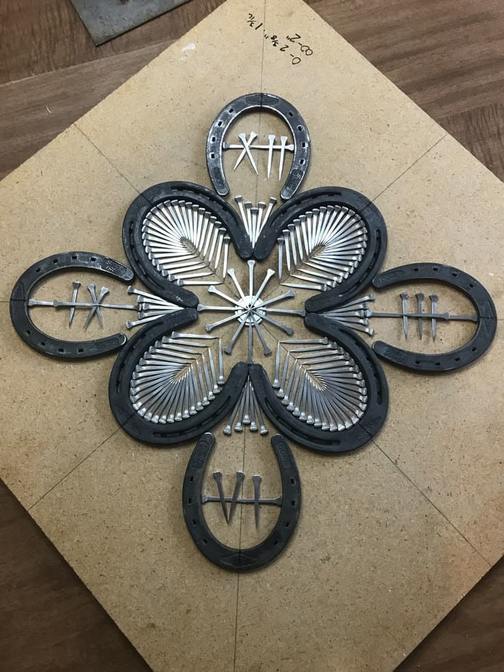 Horseshoe Nail Mandala Wall Art