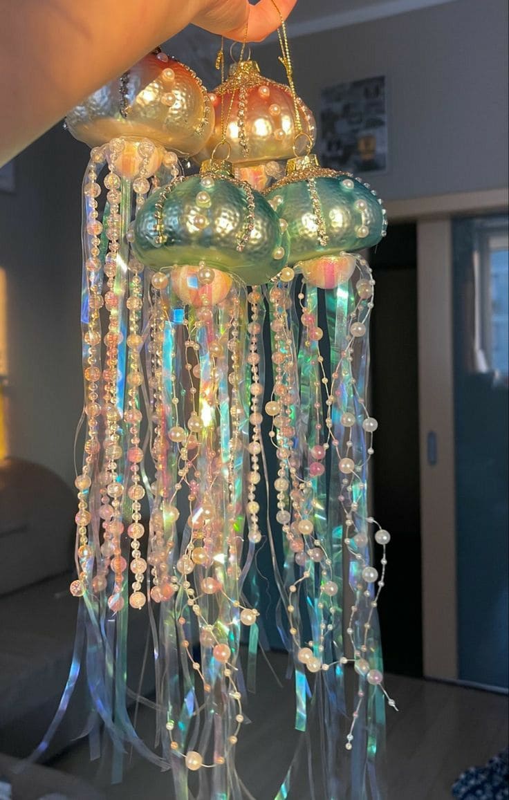 Enchanting Beaded Jellyfish Ornament Design
