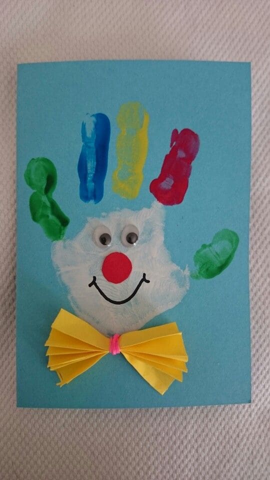 Handprint Clown Card