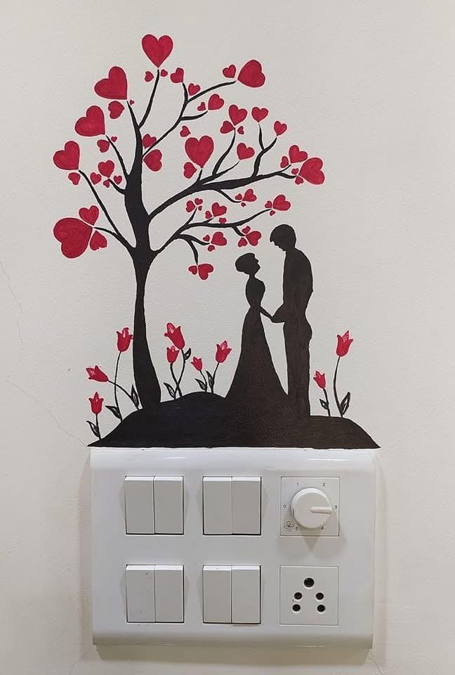 Romantic Heart-Tree Switchboard Love