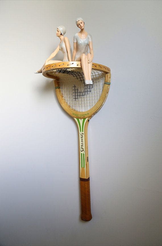 Charming Racket Figurine Shelf