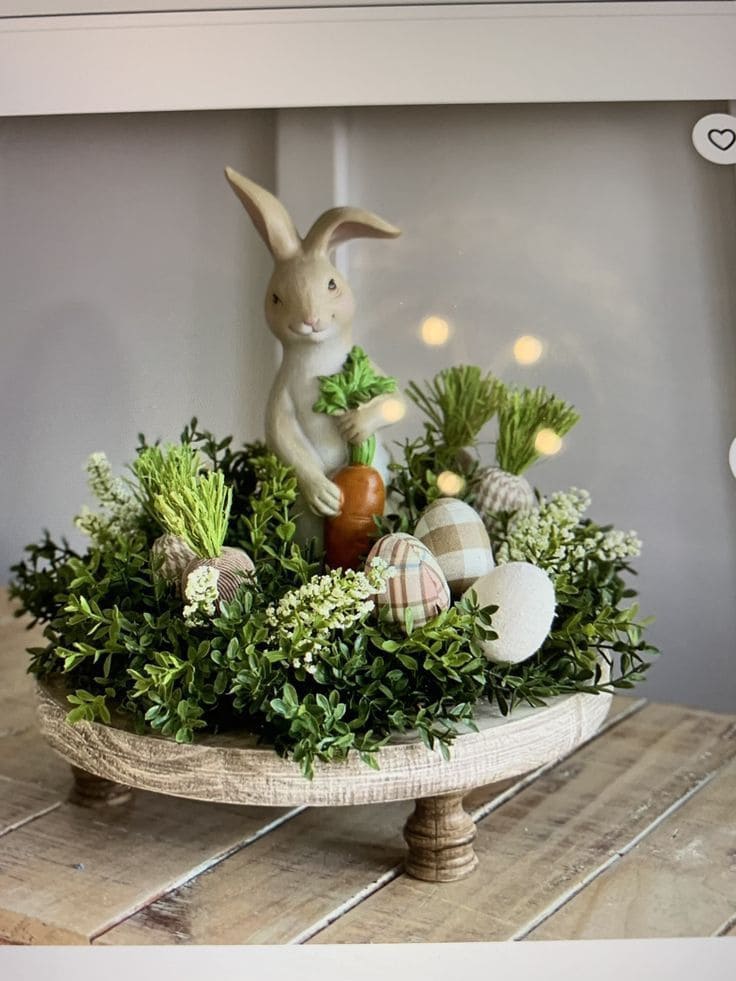 Whimsical Bunny Garden Easter Centerpiece