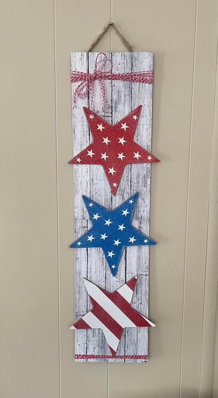 Rustic Patriotic Star Wall Hanging