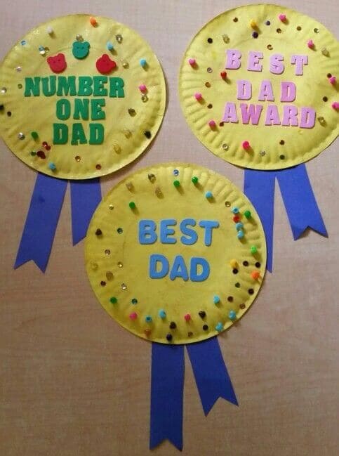 Best Dad Award Paper Plate Craft