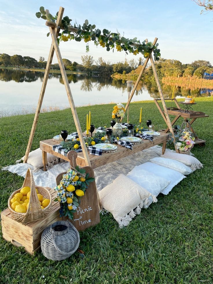 Lemon Grove Lakeside Picnic Setup