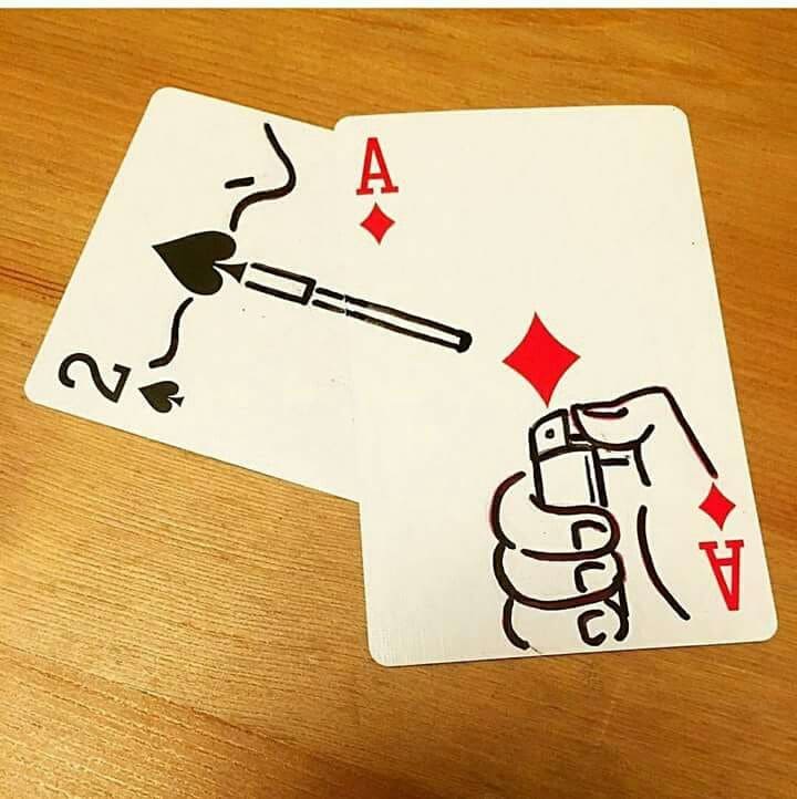 Playful Card Lighter Artistry Fun