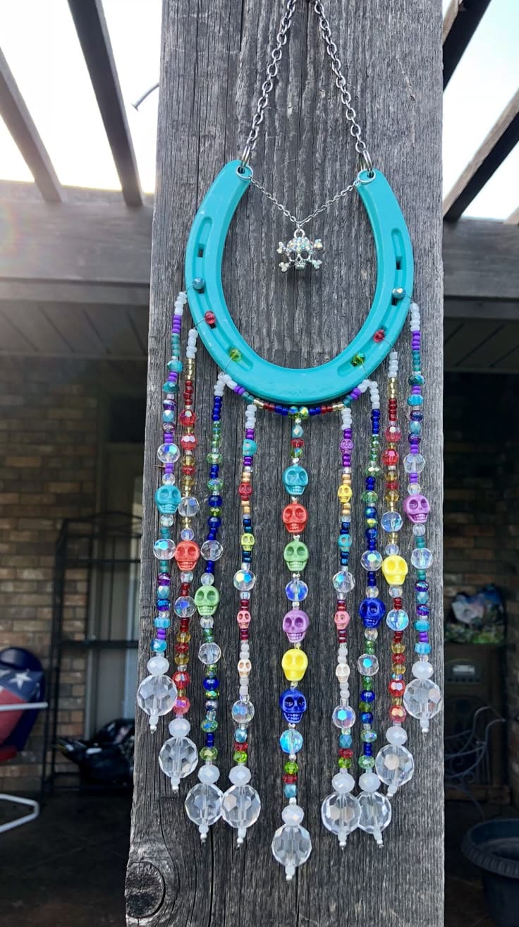 Colorful Beaded Horseshoe Sun Catcher