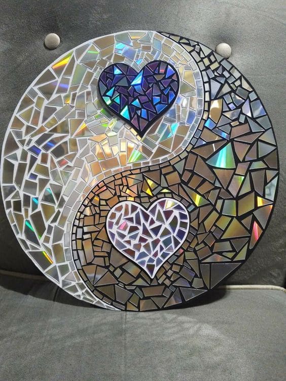 Dazzling Yin-Yang Mosaic CD Art