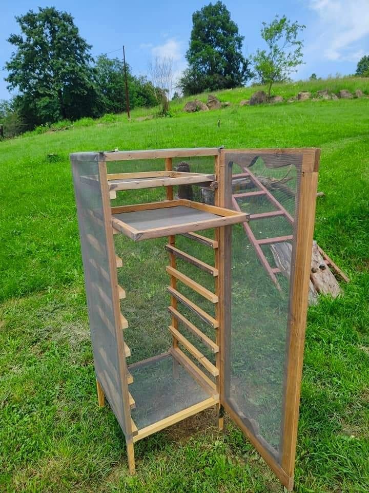Sturdy Wooden Framed Mesh Drying Cabinet