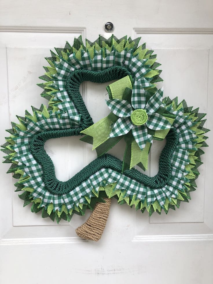 Stunning Shamrock Ribbon Delight Wreath