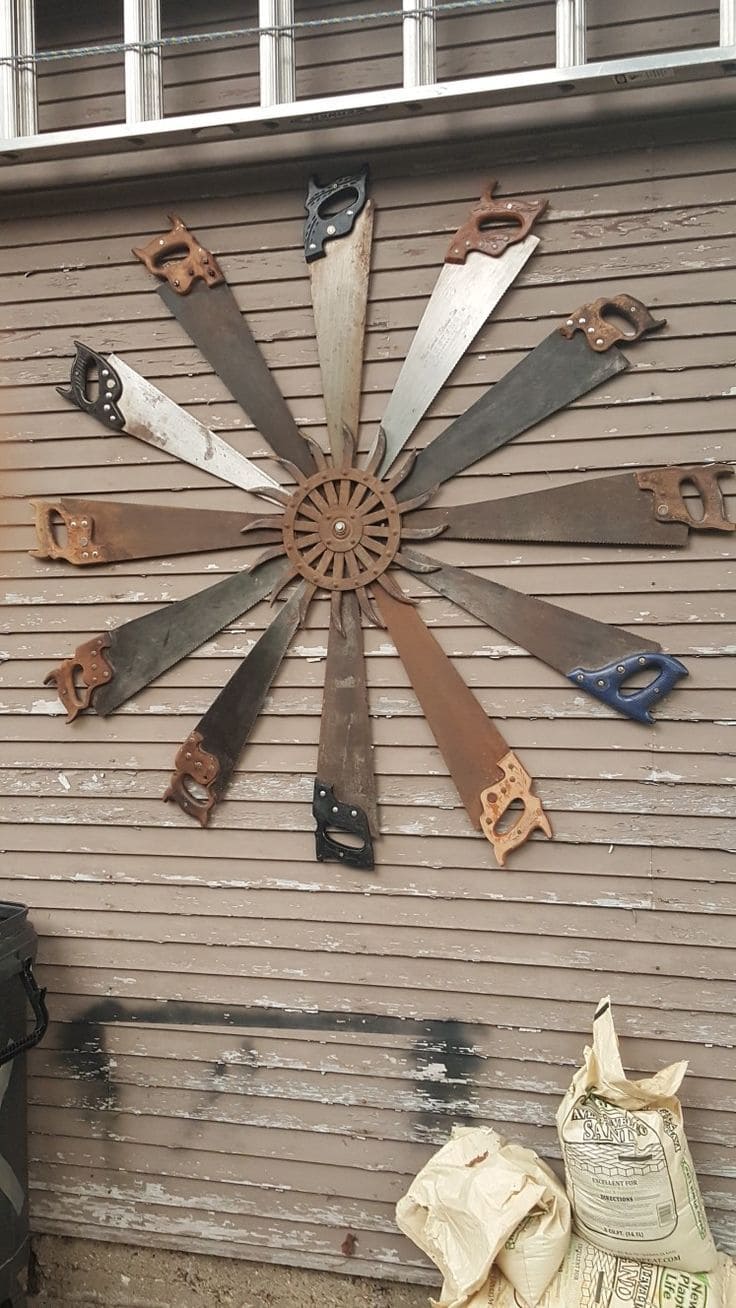 Vintage Saw Blade Wall Art Decor
