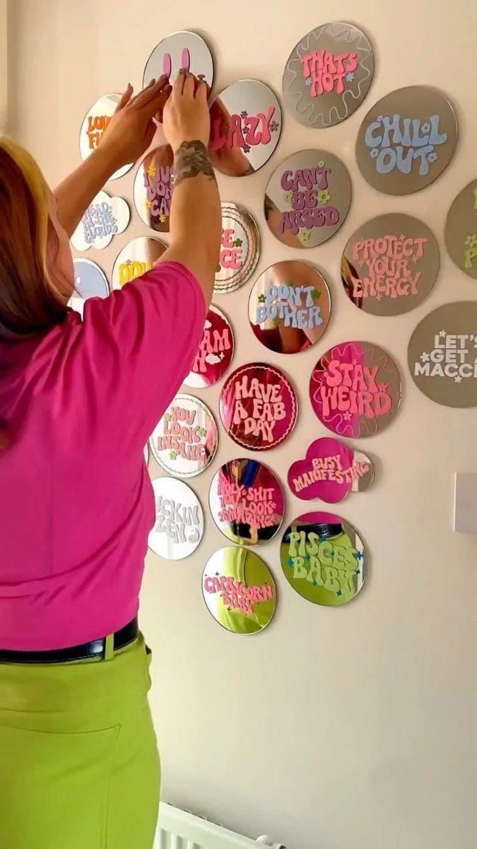 Vibrant CD Wall Art with Funky Vibes