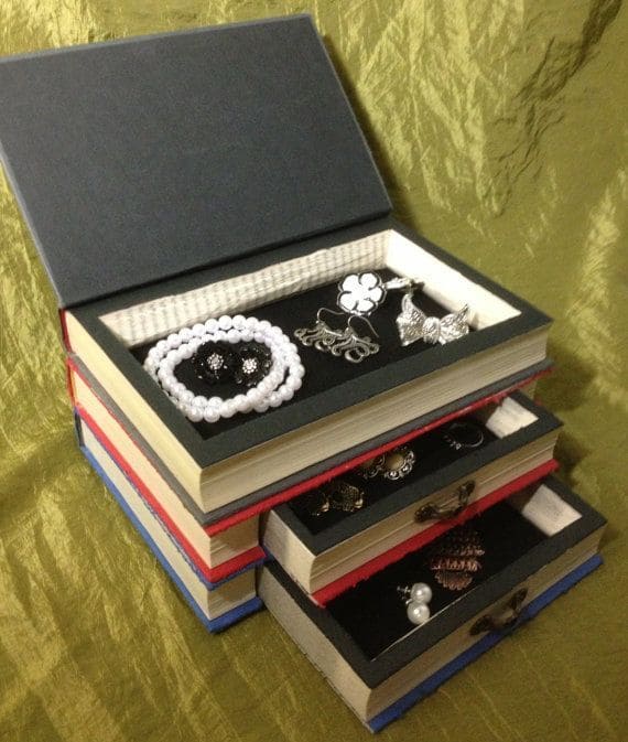 Elegant Book Drawer Jewelry Box Hack