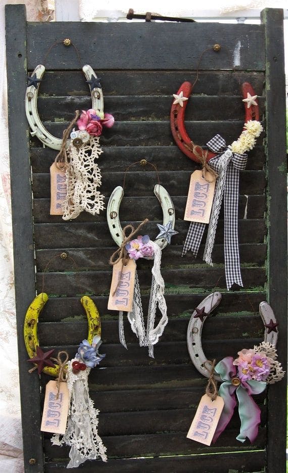 Shabby Chic Horseshoe Luck Charms