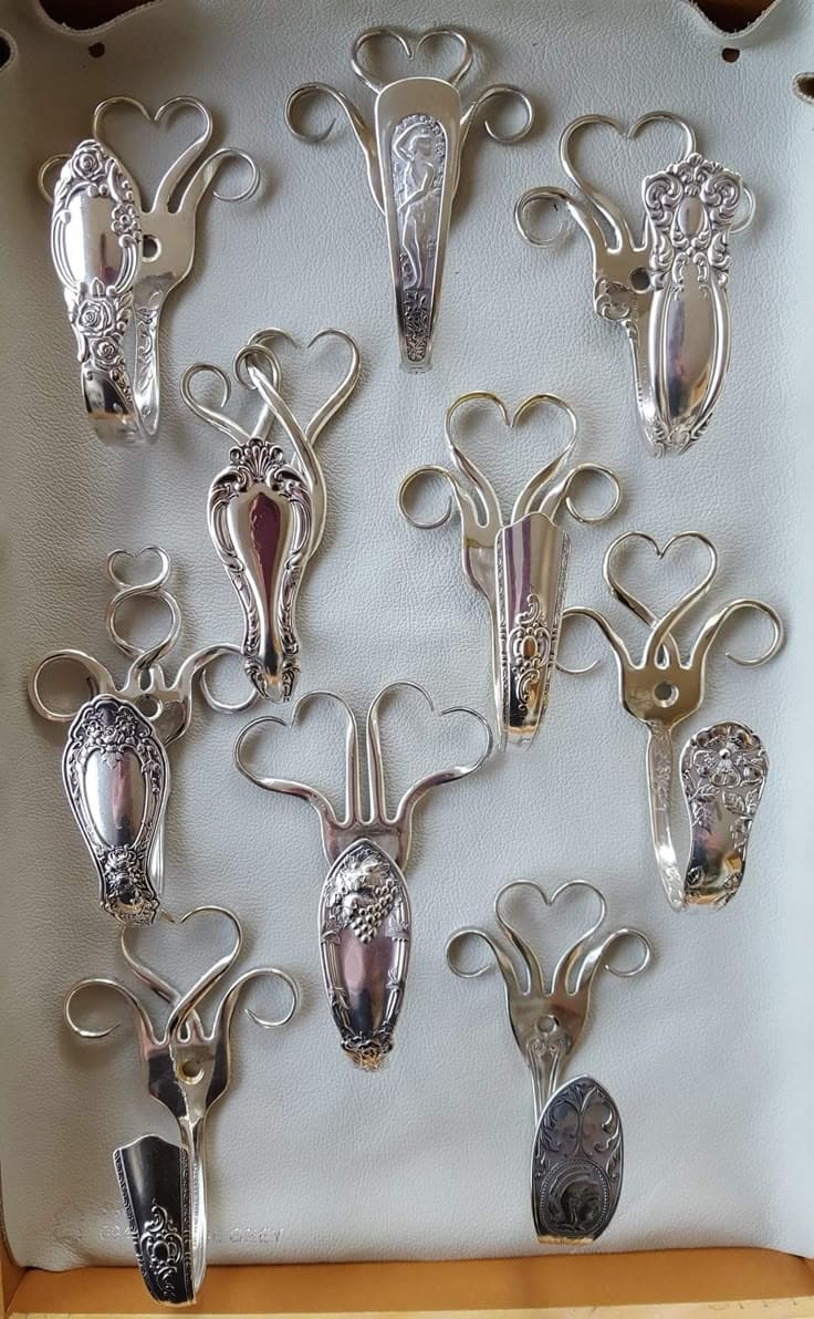Heart-Shaped Silverware Wall Hooks