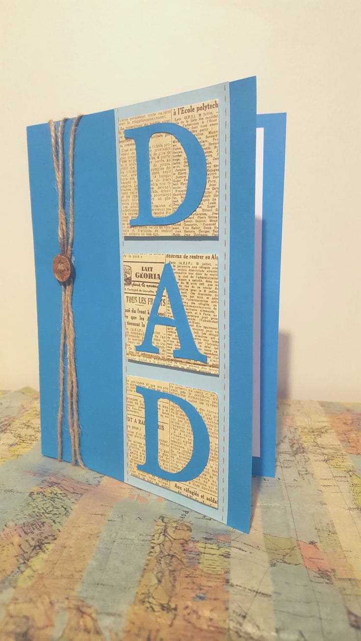 Rustic Newspaper DAD Card