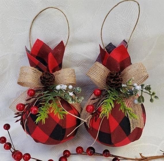 Charming Plaid Holiday Ornaments