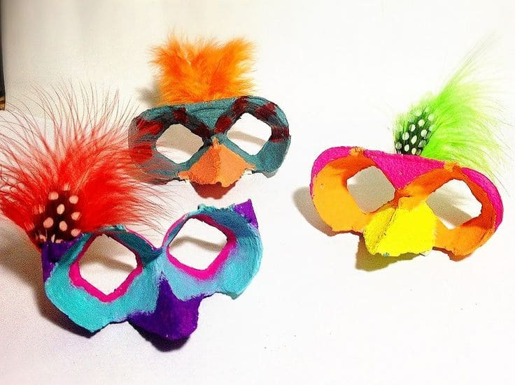 Egg Carton Carnival Masks