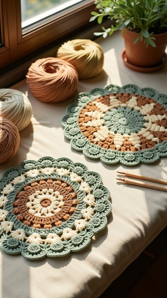 Crochet Mandala Placemats