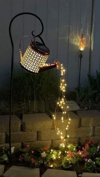 Whimsical Watering Can Fairy Light Magic