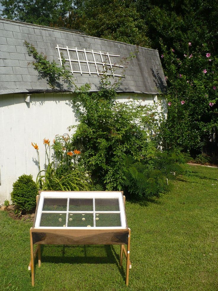 Repurposed Window Solar Drying Frame