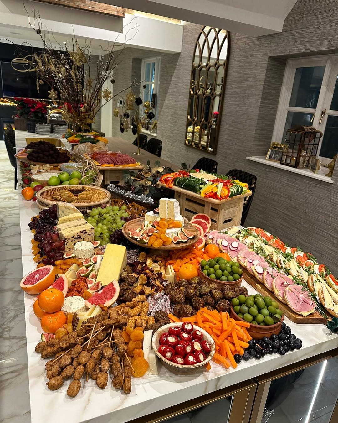 Abundant Christmas Feast Grazing Table