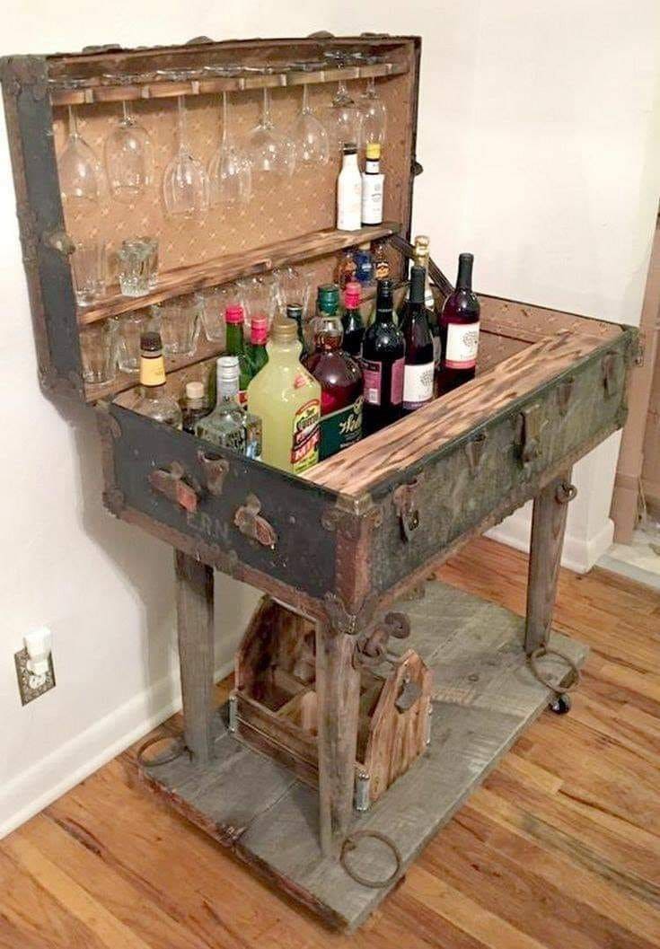 Rustic Suitcase Cocktail Bar