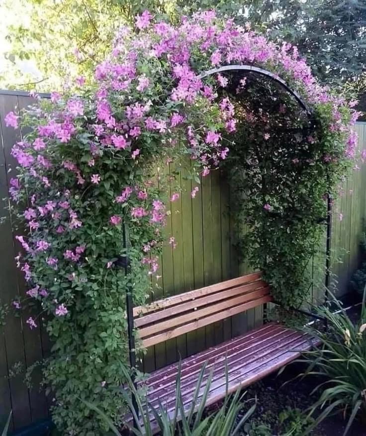 Enchanting Floral Archway Bench Escape