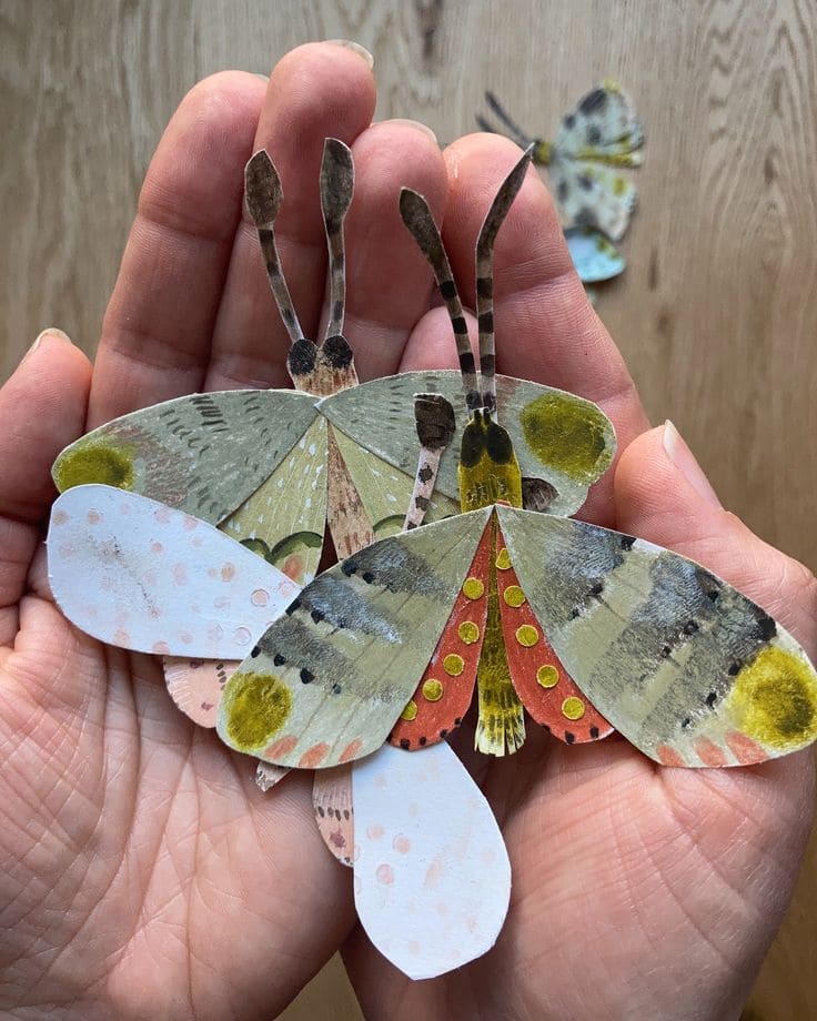 Painted Paper Moths