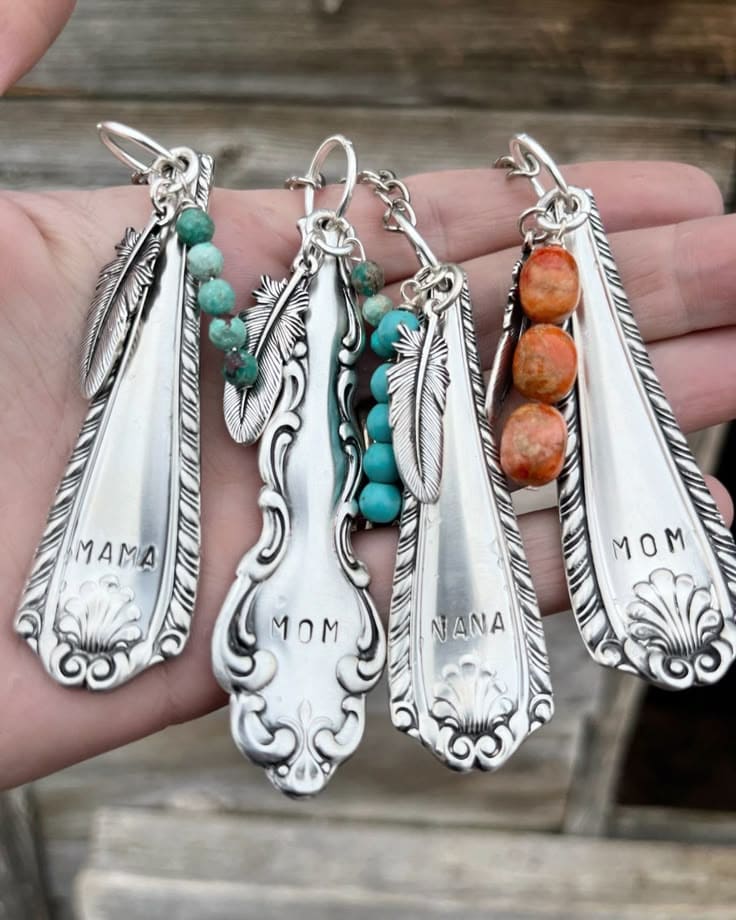 Stamped Silverware Keychains