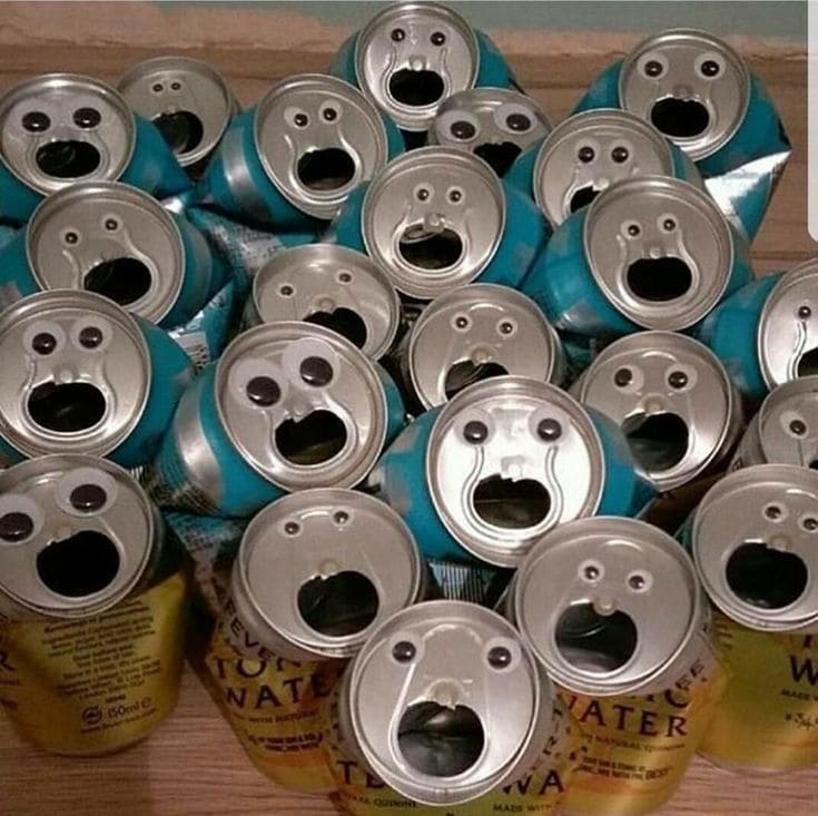 Hilarious Googly-Eyed Soda Can Faces