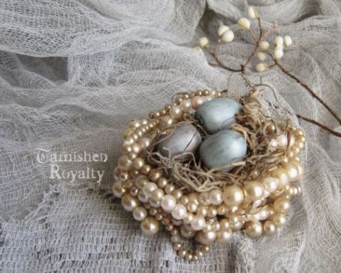 Elegant Pearl Nest for Easter Decor