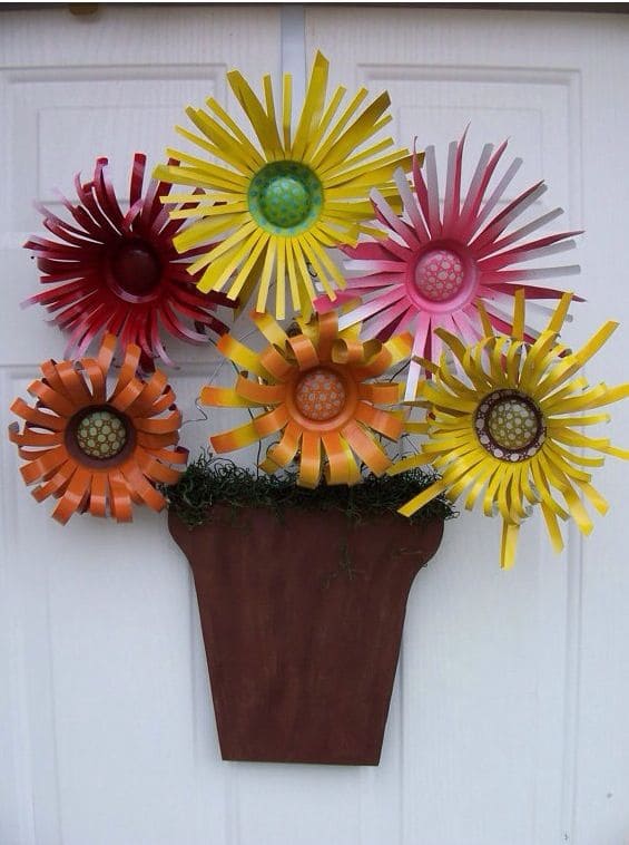 Vibrant Soda Can Flower Wall Art