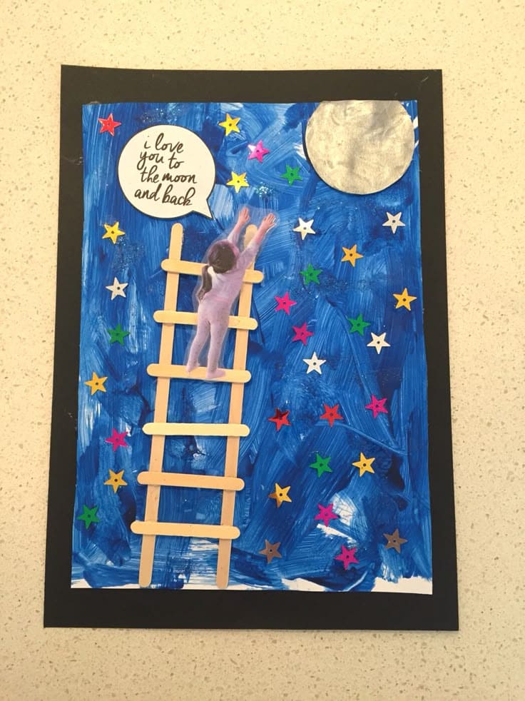 Dreamy Moonlit Climb Mothers Day Card