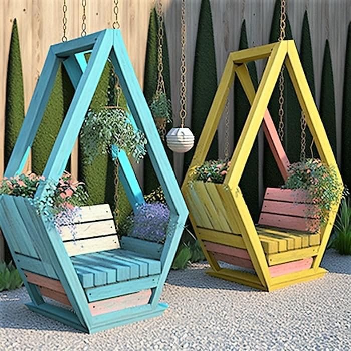 Vibrant Hanging Lounge Chairs for Serenity