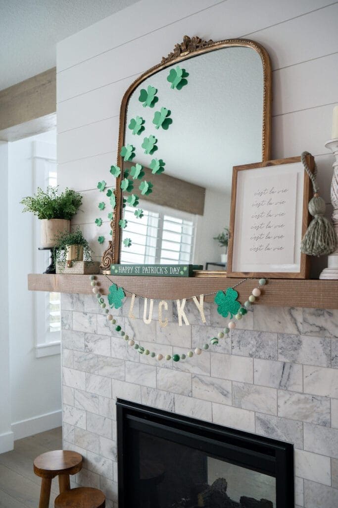 Elegant St. Patricks Day Fireplace Accent Style