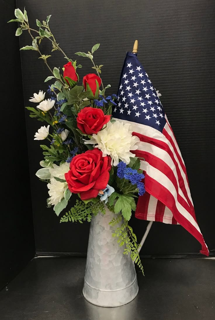 Patriotic Flower Pitcher