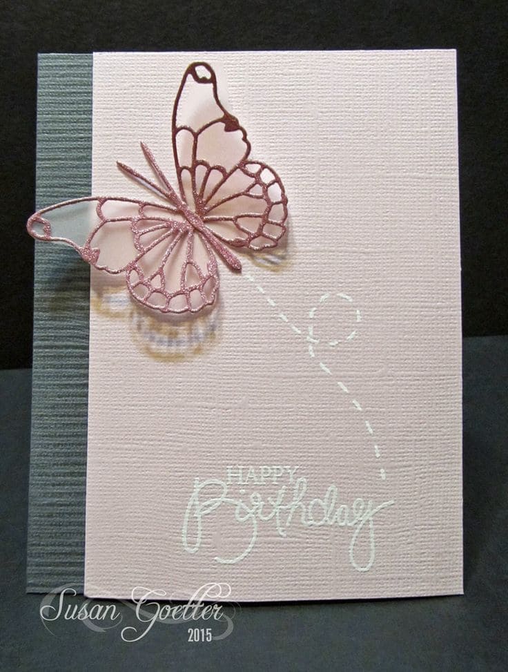Elegant 3D Butterfly Birthday Card DIY