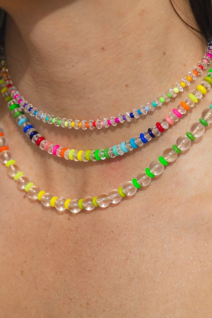 Playful Rainbow Beaded Choker