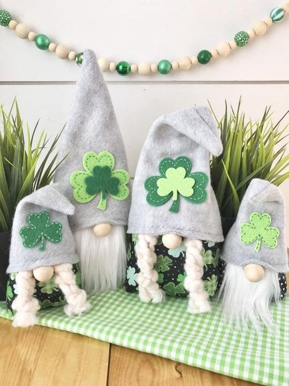 Adorable St. Patricks Day Gnome Family