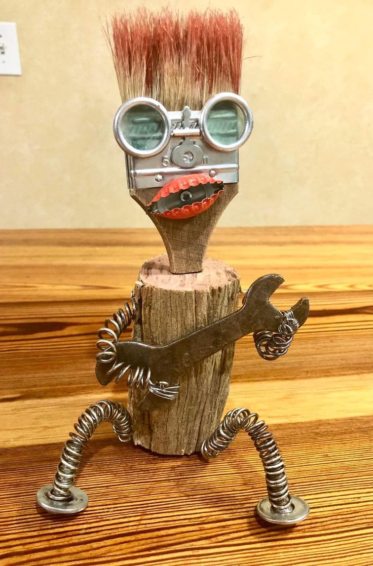 Quirky Brush-Head Robot