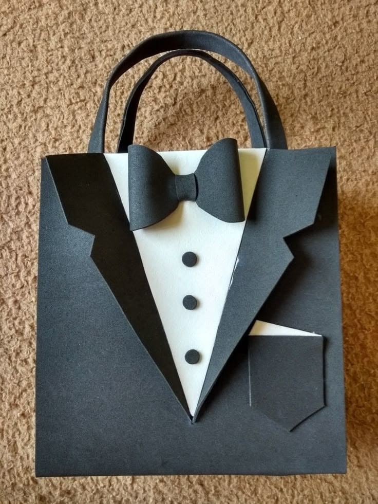 Classy Tuxedo Fathers Day Gift Bag